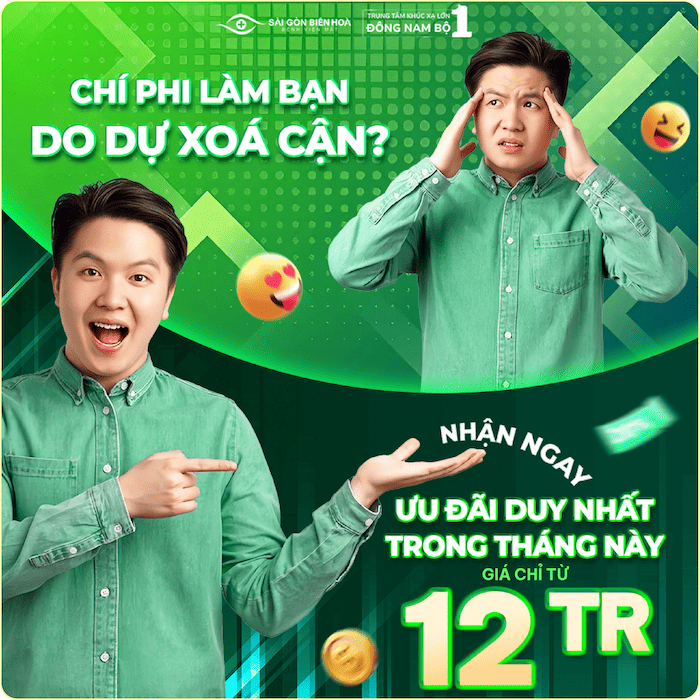 Xoá cận tại Mắt Sài Gòn Biên Hòa chỉ từ 12 triệu